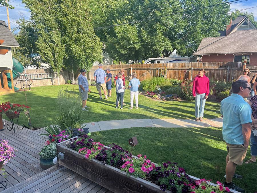 Image of attendees visiting a featured garden